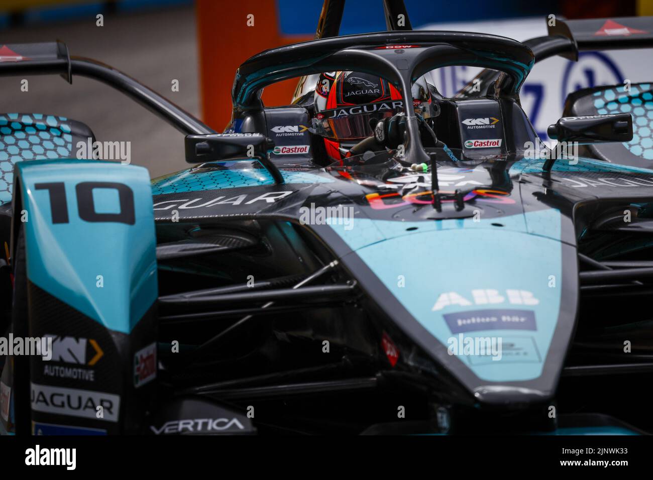 10 NATO Norman (Fra), Jaguar TCS Racing, Jaguar I-Type 5, Aktion während des Seoul ePrix 2022, 10. Treffen der ABB FIA Formel-E-Weltmeisterschaft 2021-22, auf dem Seoul Street Circuit vom 12. Bis 14. August in Seoul, Südkorea - Foto: Julien Delfosse/DPPI/LiveMedia Stockfoto