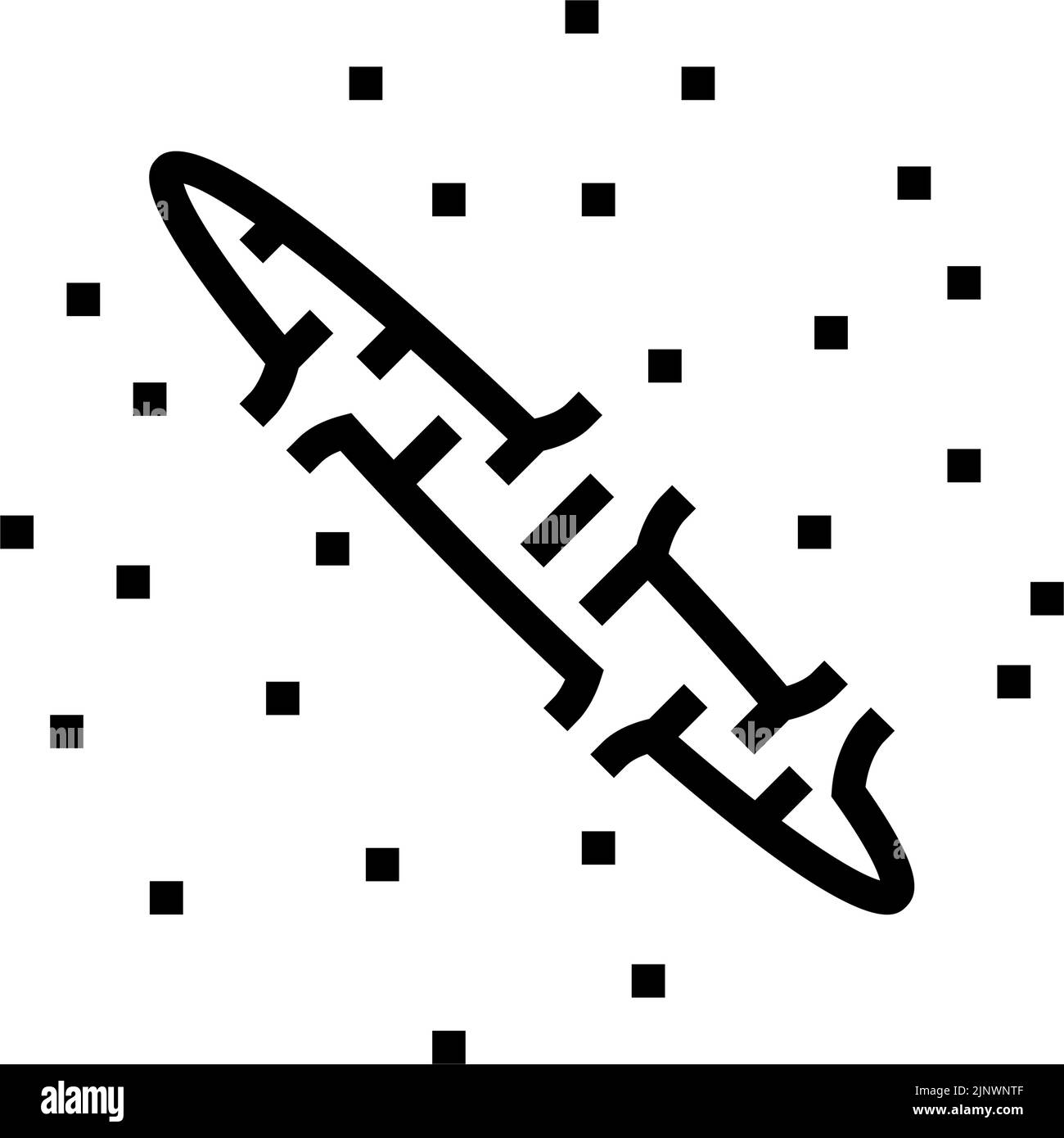 Abbildung des Symbols für hypertrophe Narbenlinien Stock Vektor