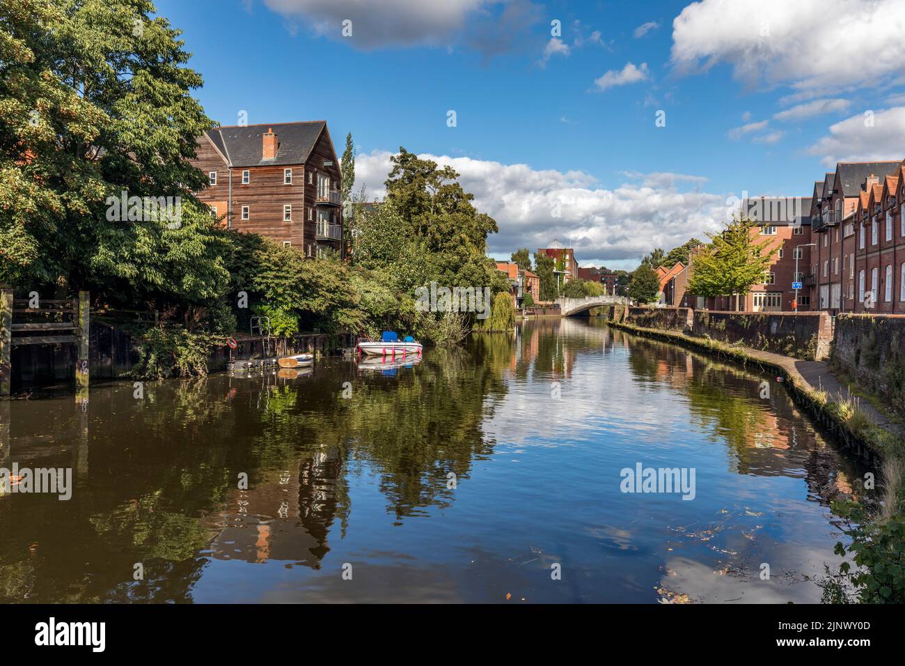 River Wensum; Norwich; Norfolk; Großbritannien Stockfoto