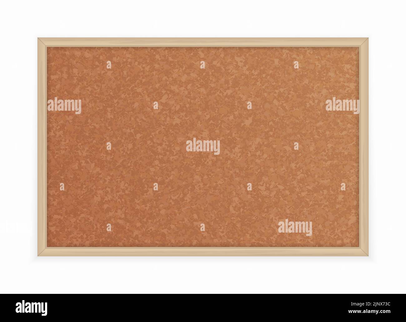 Cork Board mit Holzrahmen, Vektor-Illustration Board. Leeres Bulletin Board. Stock Vektor