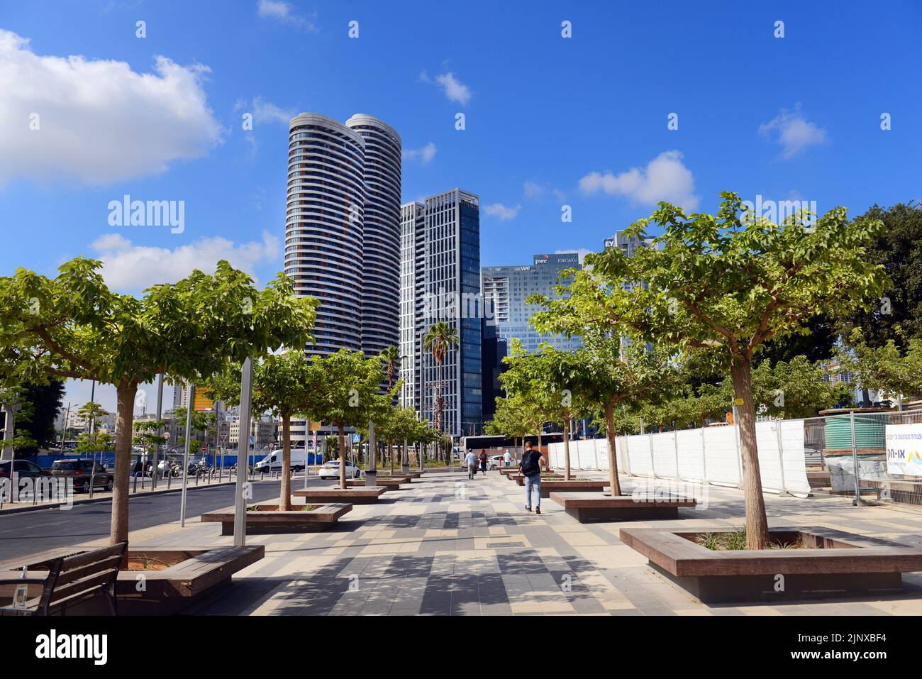 Moderne Skyline in Tel Aviv, Israel. Stockfoto