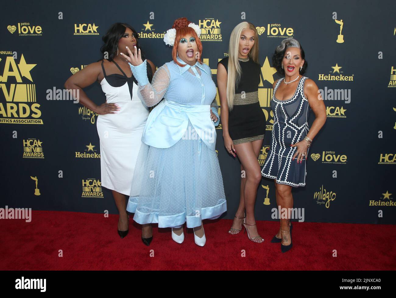 Beverly Hills, Ca. 13. August 2022. June Jambalaya, Deja Skye, Kerri Colby, Michelle Visage bei den jährlichen HCA TV Awards 2. im Beverly Hilton - International Terrace in Beverly Hills, Kalifornien, am 13. August 2022. Quelle: Saye Sadou/Media Punch/Alamy Live News Stockfoto