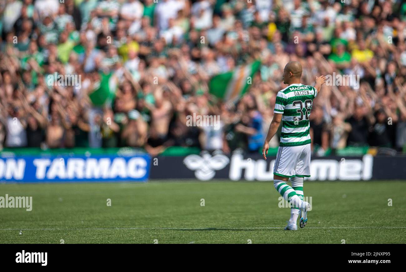 Kilmarnock, Schottland, Großbritannien. 14.. August 2022; The BBSP Stadium Rugby Park, Kilmarnock, Schottland: Schottischer Premier League Football, Kilmarnock FC gegen Celtic: Daizen Maeda of Celtic Credit: Action Plus Sports Images/Alamy Live News Stockfoto