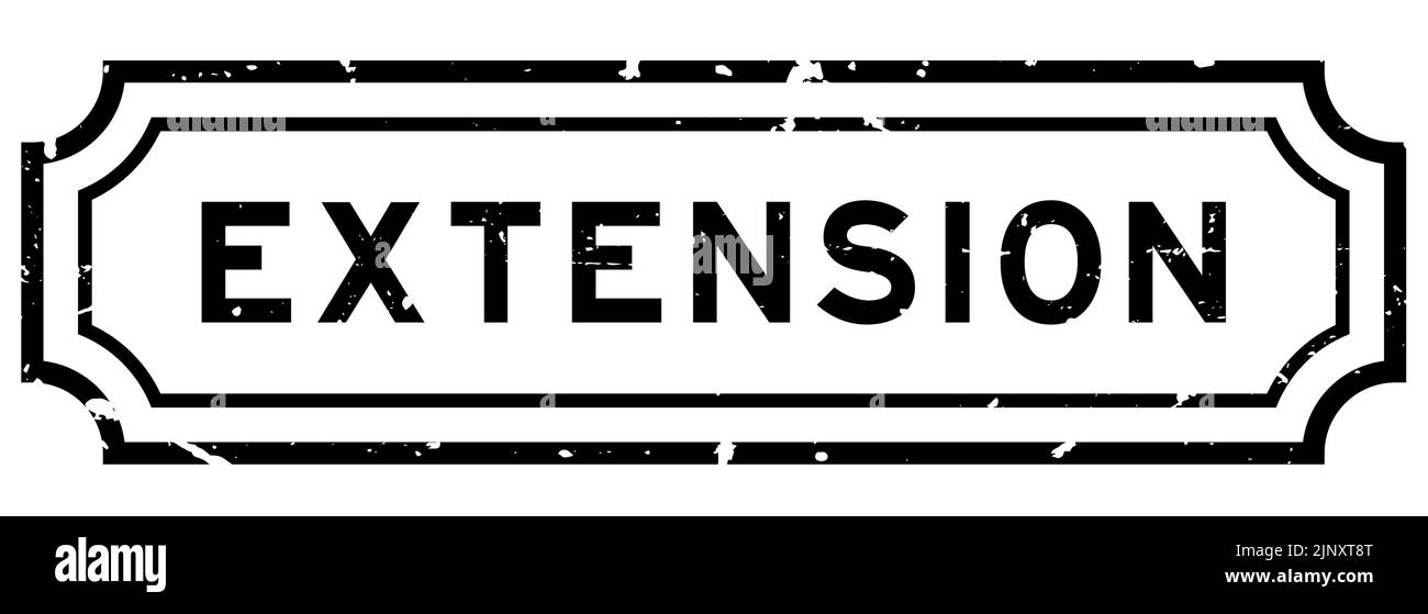 Grunge schwarz Erweiterung Wort Gummi Siegel Stempel auf weißem Hintergrund Stock Vektor
