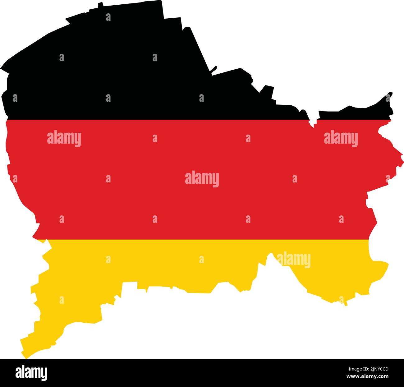 Flaggenkarte von PADERBORN, DEUTSCHLAND Stock Vektor