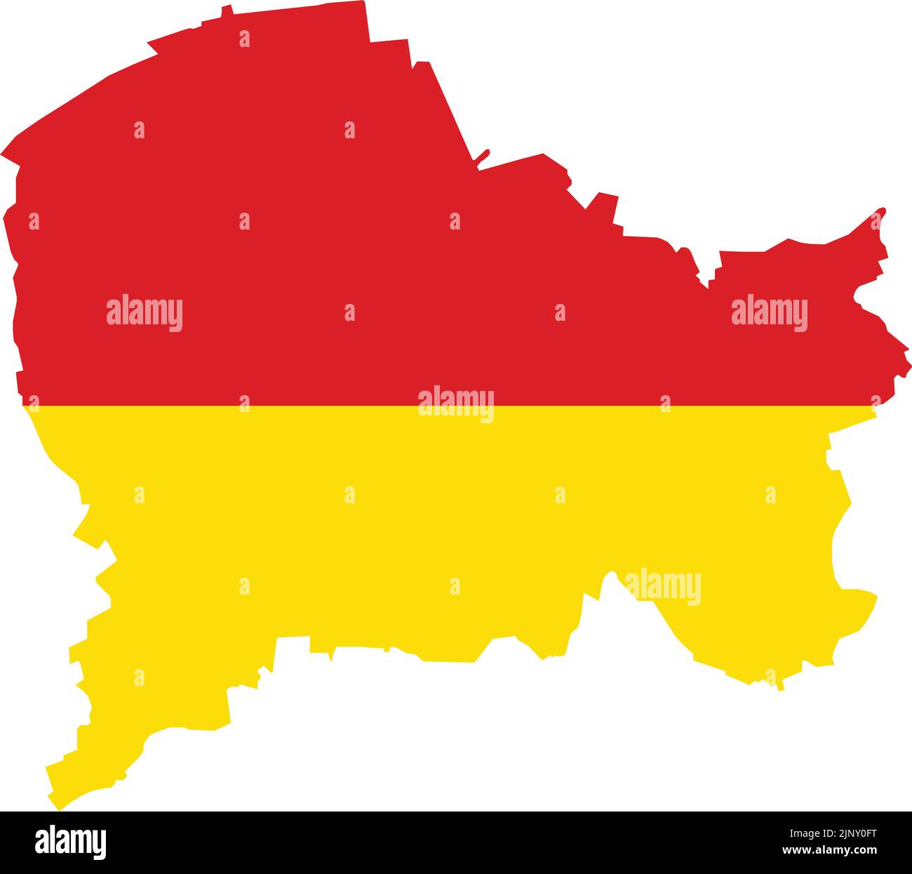 Flaggenkarte von PADERBORN, DEUTSCHLAND Stock Vektor