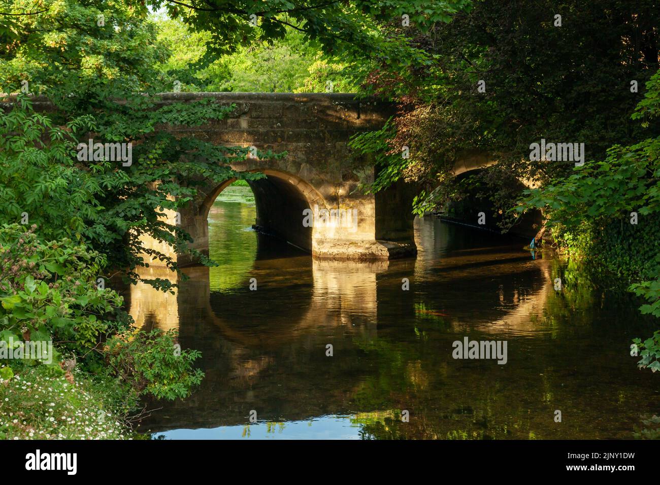 Crane Bridge über den Fluss Avon in Salisbury, Wiltshire, England. Stockfoto