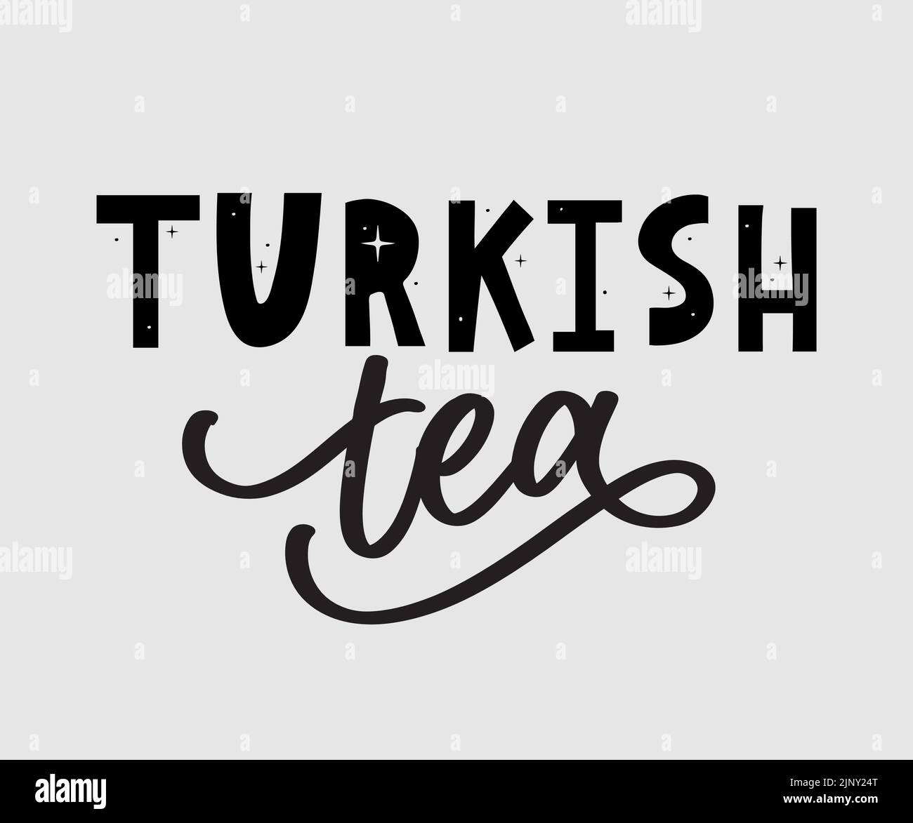 Türkische Traditionen der Teezeremonie. Teezeit. Dekorative Elemente für Ihr Design. Vektor-Illustration mit orientalischer Tasse auf weißem Hintergrund. Stock Vektor