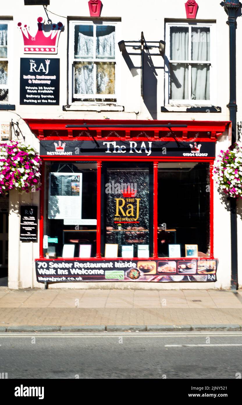 The Raj Indian Restaurant and Takeaway, Bootham, York, England Stockfoto