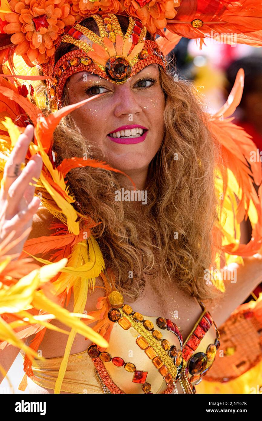 Carifest Calgary ist ein jährliches Kulturfestival und Parade, die die reiche kulturelle Vielfalt der West Indies Highlights. Stockfoto