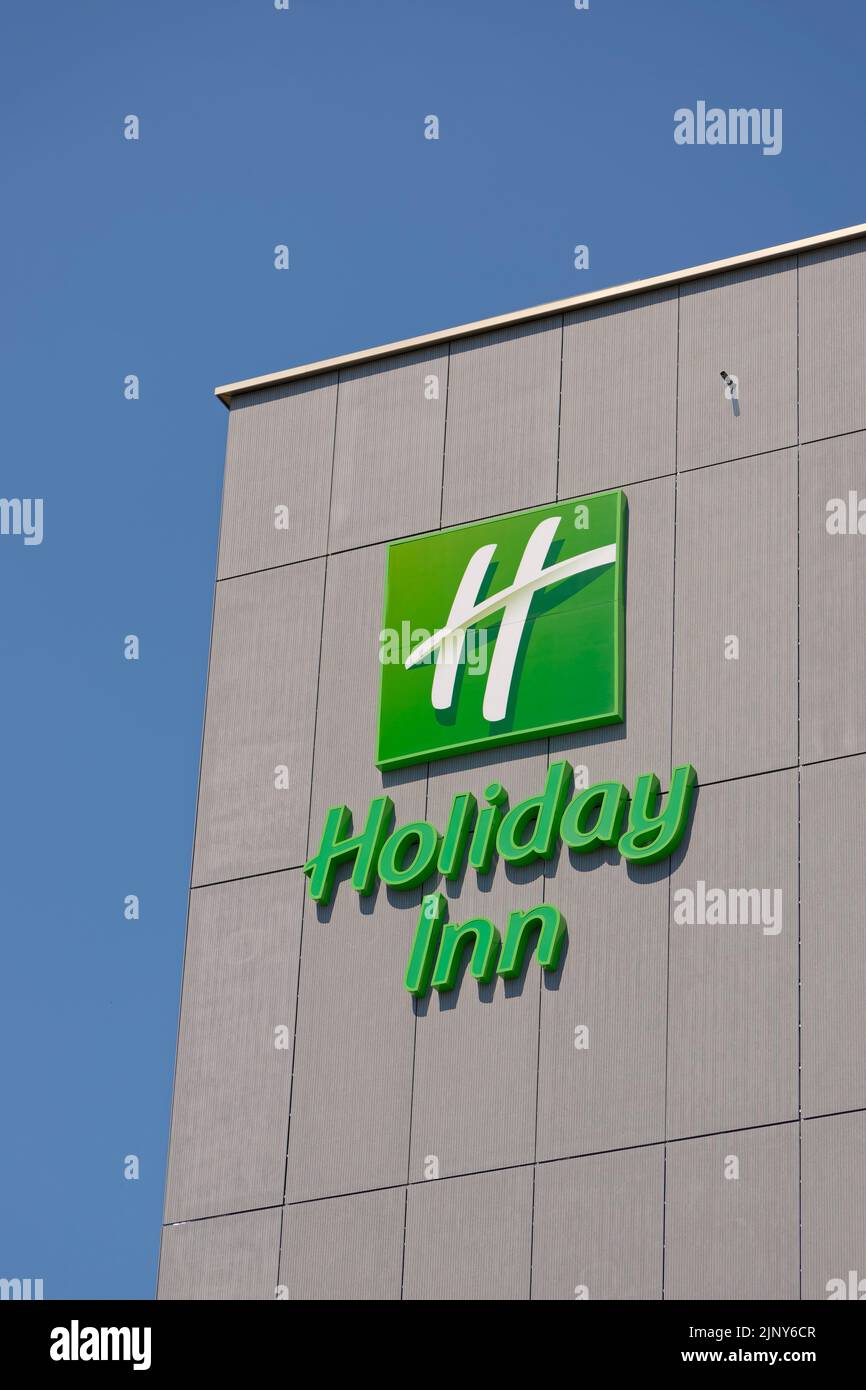 Holiday Inn Branding 2022 für neues Hotel. Stockfoto
