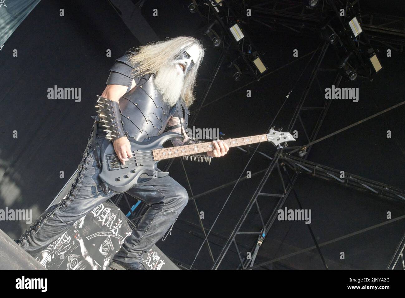 Catton Park, Großbritannien, 14 Aug, 2022, Dark Funeral tritt auf der Hauptbühne beim Bloodstock Open Air Festival auf. Kredit: Will Tudor/Alamy Live Nachrichten Stockfoto