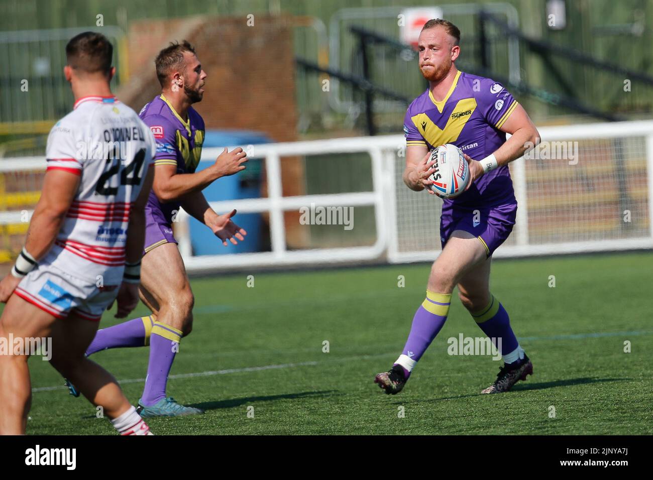 Newcastle, Großbritannien. 08.. Juli 2022. Josh Woods von Newcastle Thunder in Aktion während des WETTBUNDES DER BETFRED Championship zwischen Newcastle Thunder und Leigh Centurions im Kingston Park, Newcastle am Sonntag, den 14.. August 2022. (Kredit: Chris Lishman | MI News) Kredit: MI Nachrichten & Sport /Alamy Live News Stockfoto