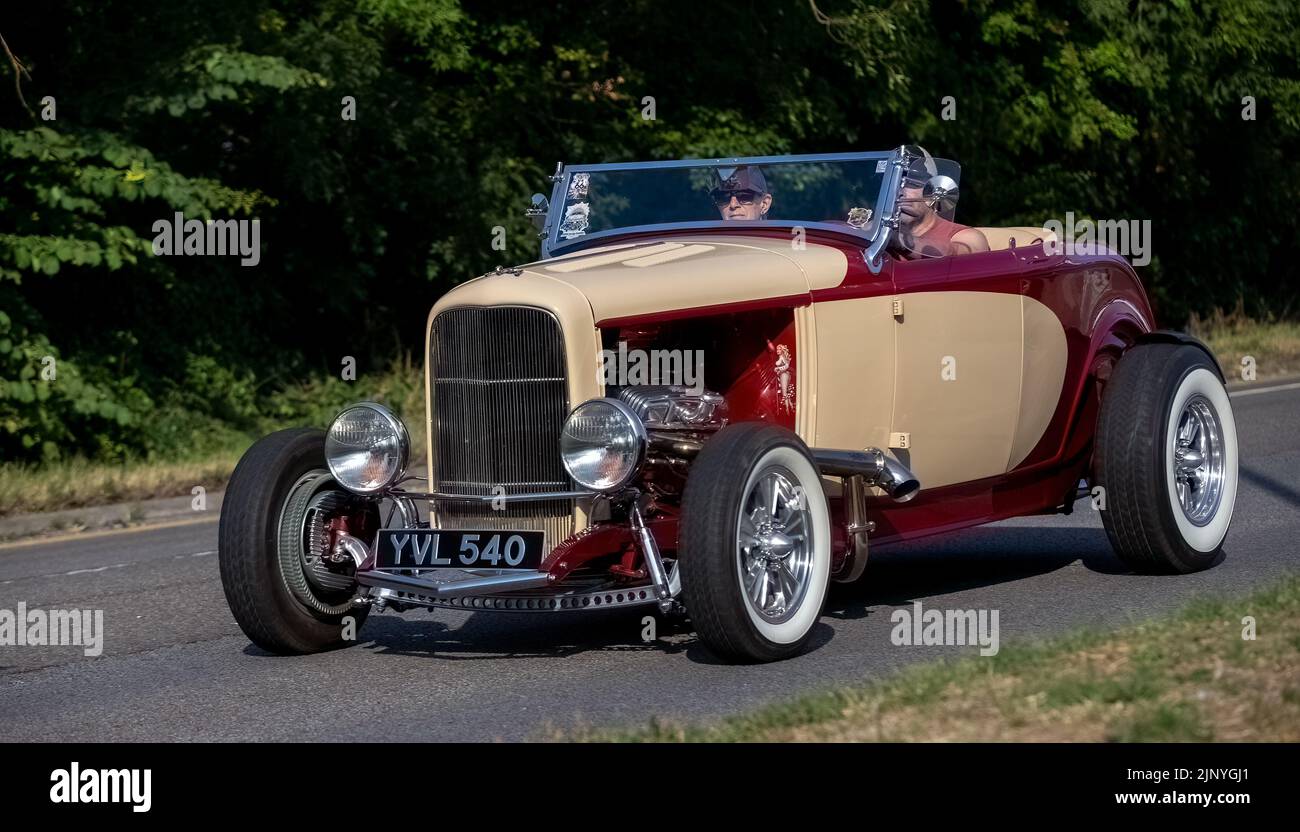 Bunte 1938 5700 ccm Chevrolet Hot Rod Stockfoto