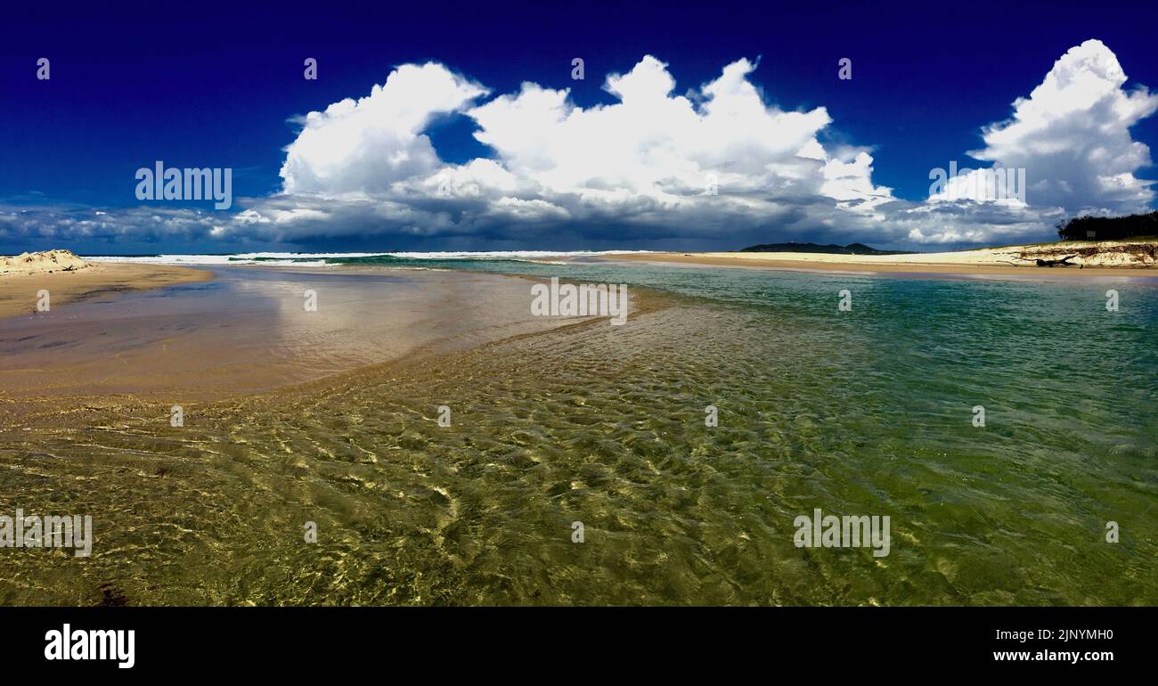 Belongil Lagoon Byron Bay Stockfoto