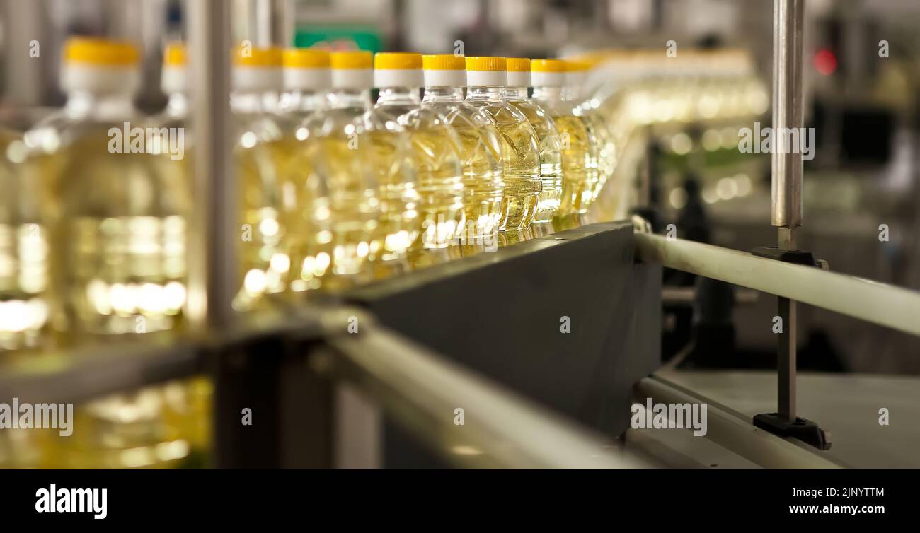 Fabrik für die Herstellung von Speiseölen. Flacher DOFF. Ukraine Stockfoto