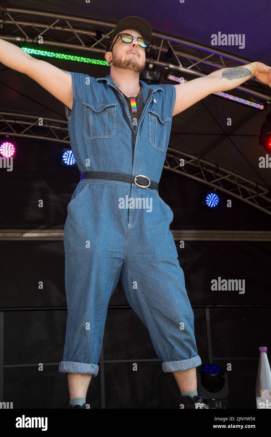 Chester, Großbritannien. 13. August 2022. Husk, Artists Perform for Chester Pride 10. Anniversary (Terry Scott/SPP) Credit: SPP Sport Press Photo. /Alamy Live News Stockfoto