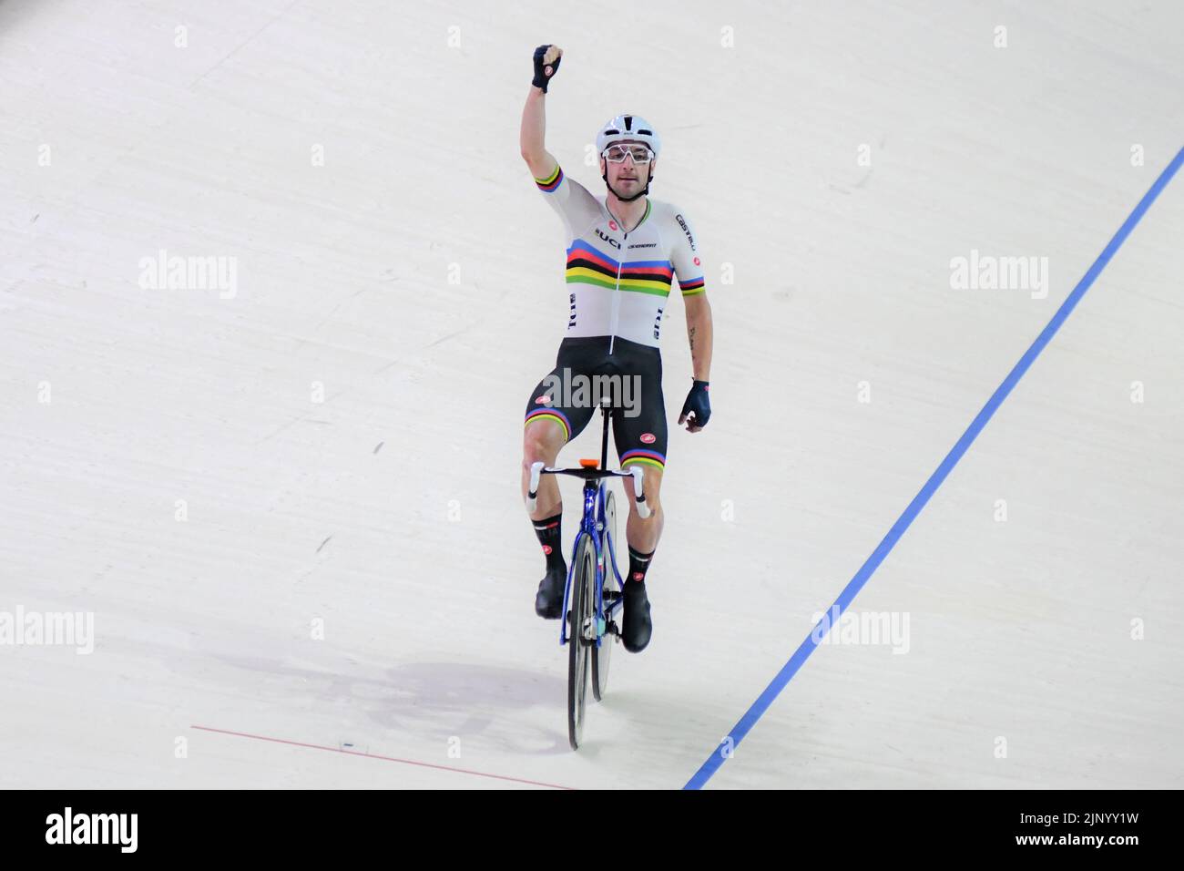 Elia Viviani (Italien): Männer Elimination Race Gold Medal. Radweg. Europameisterschaften München 2022 Stockfoto