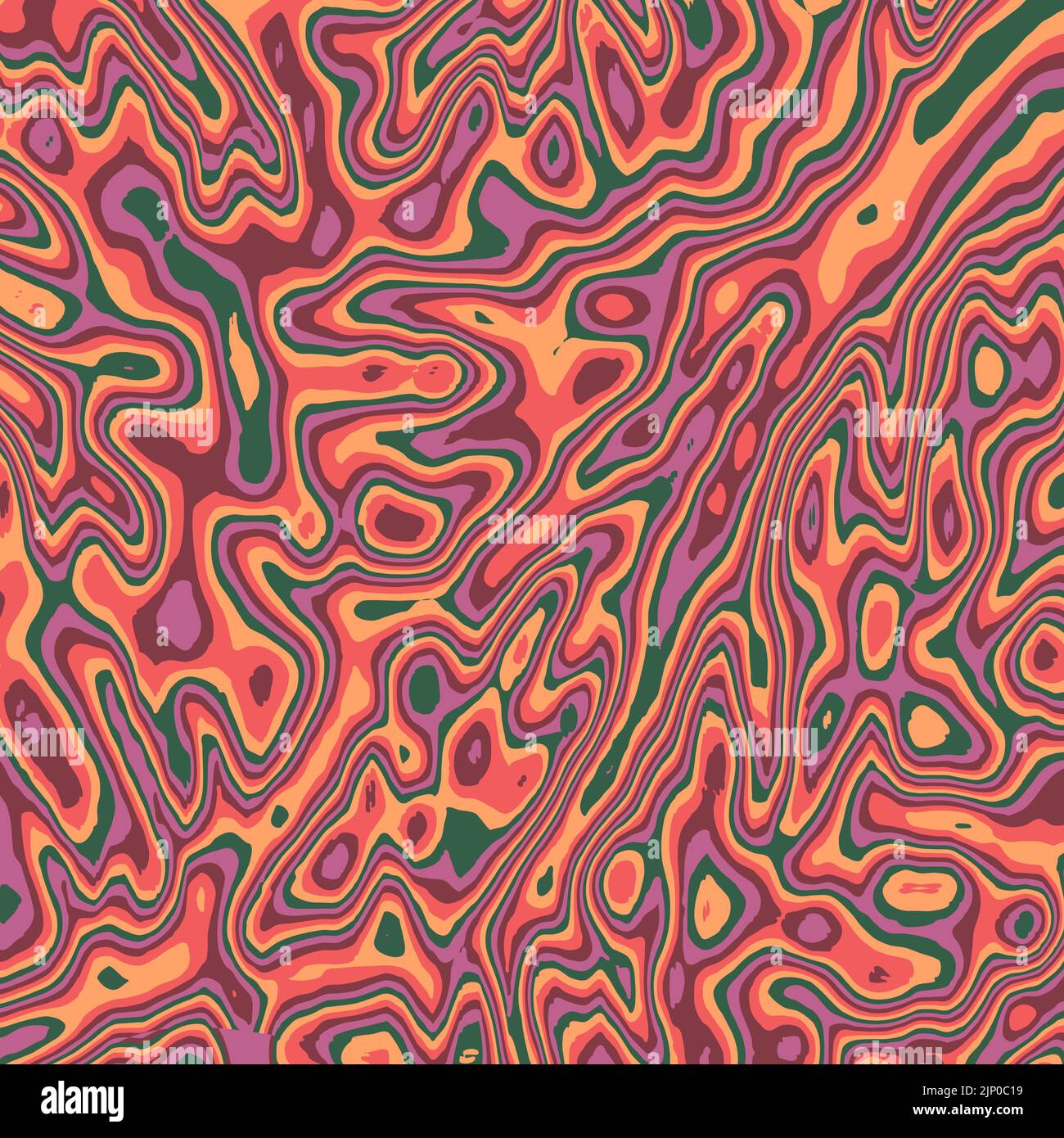 Farbenfrohe Kontur Linienmuster Kunst Stock Vektor