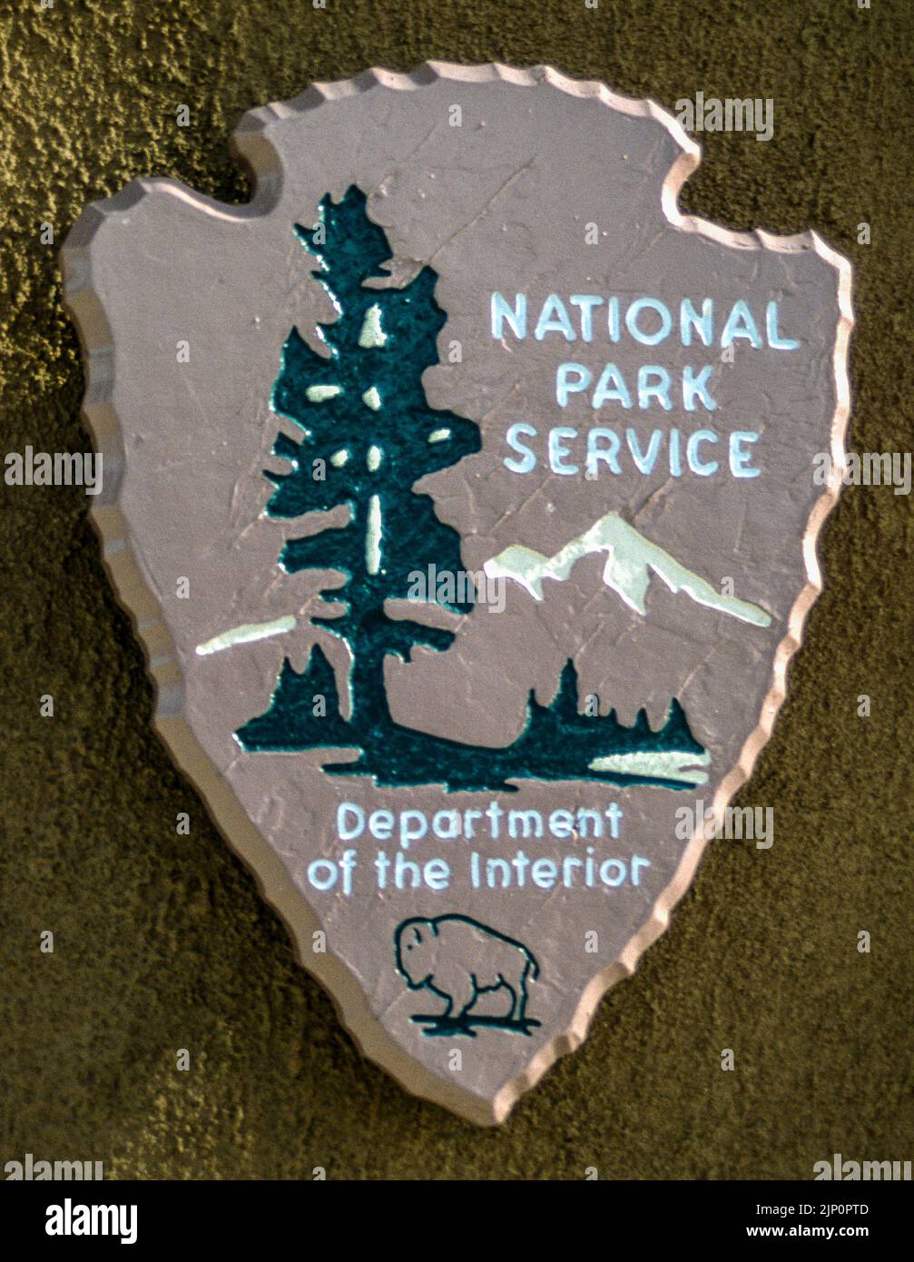 Abzeichen des United States National Park Service, Department of the Interior (1999) Stockfoto