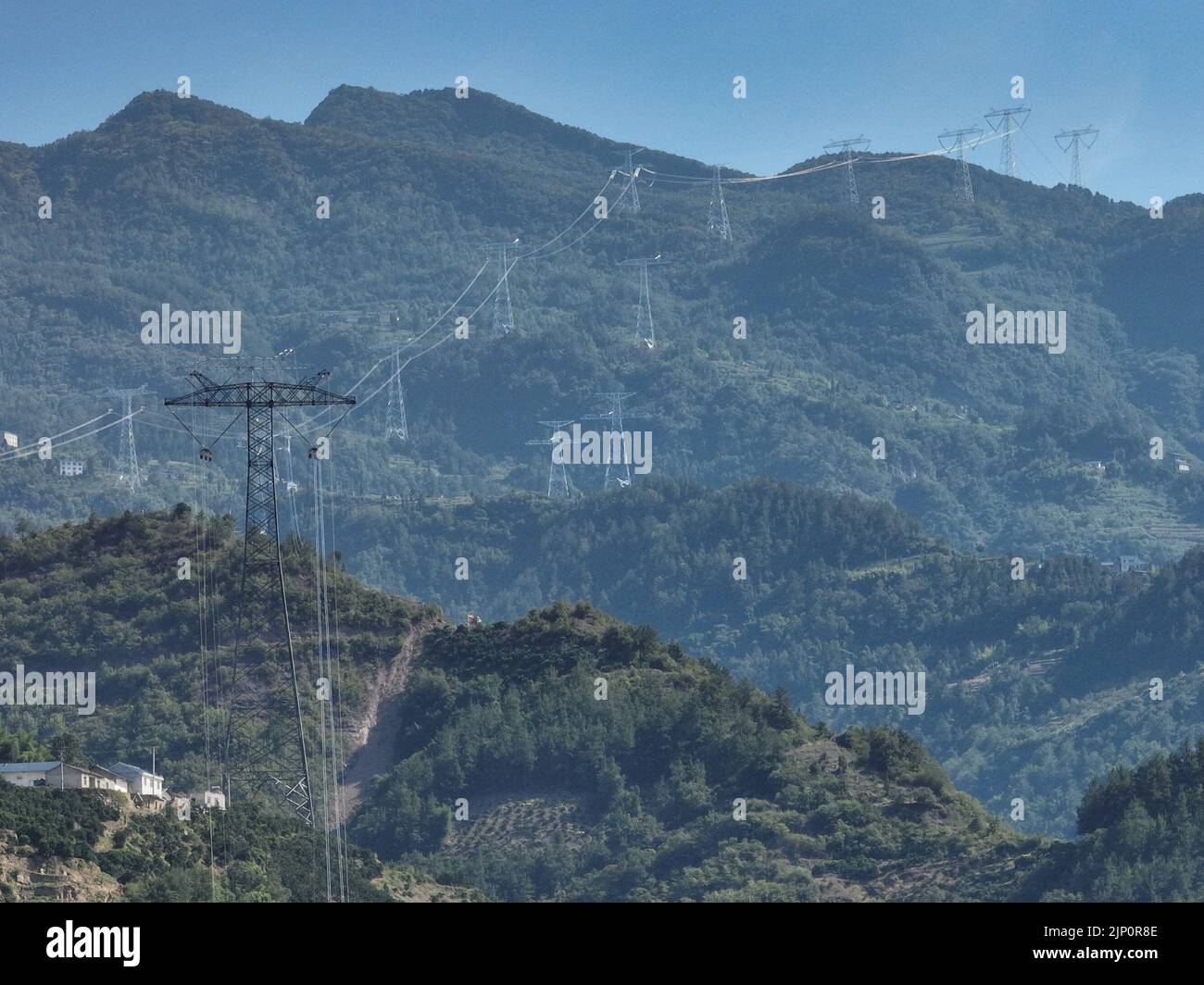 YICHANG, CHINA 14. AUGUST 2022 Luftfoto vom 14. August 2022 zeigt