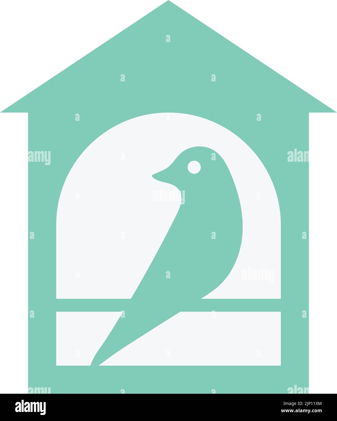 Bird House Silhouette Icon Illustration Logo Design Stock Vektor