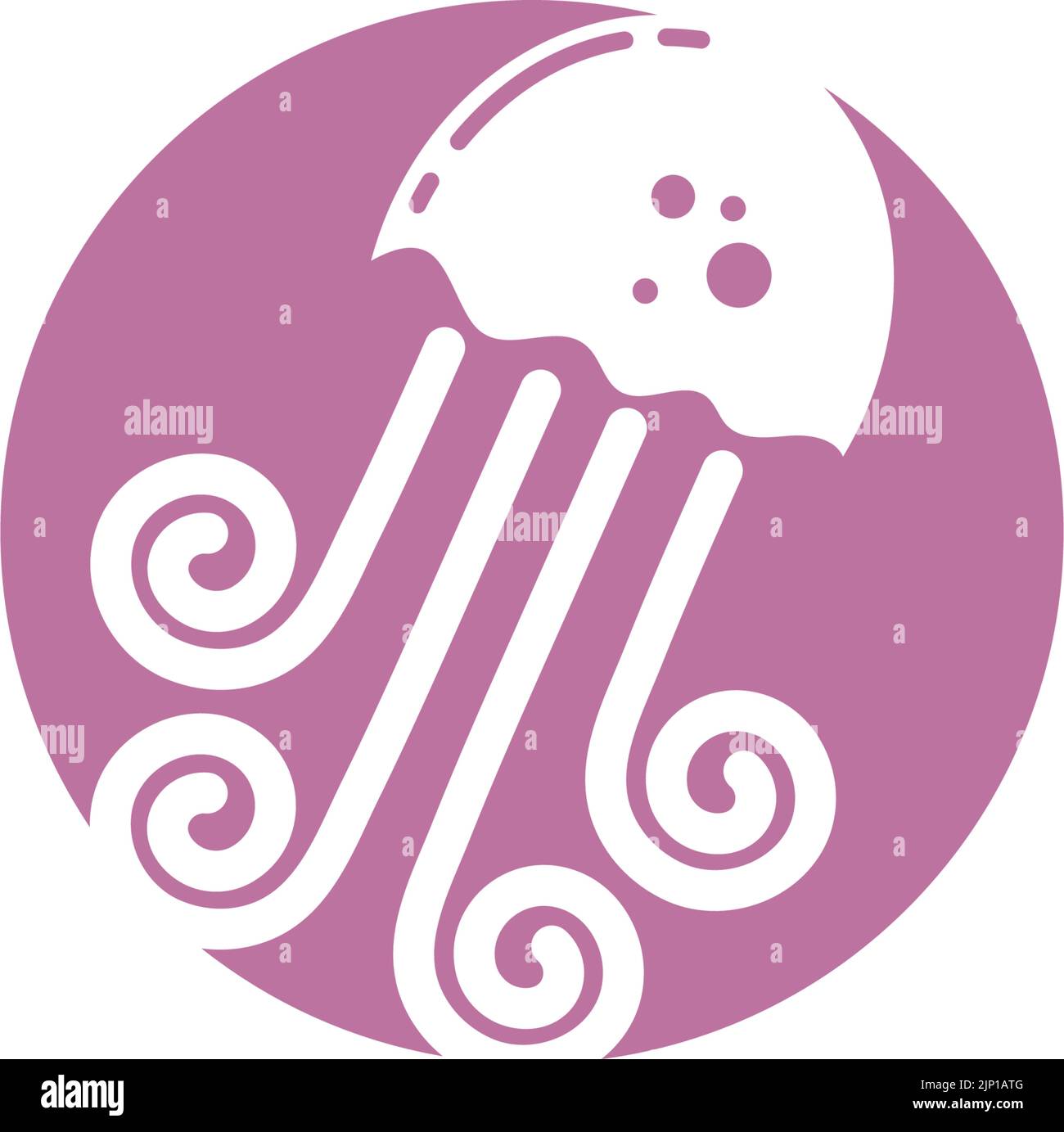 Jelly Fisch Symbol Vektor Illustration Design Vorlage Stock Vektor