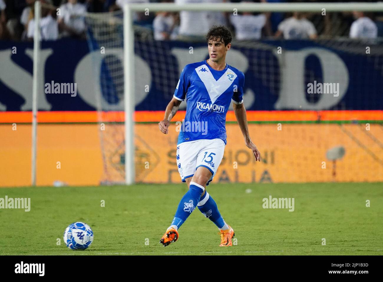 Brescia, Italien. 14. August 2022. Andrea Cistana (Brescia FC) während des Spiels Brescia Calcio gegen FC Sudtirol, Italienischer Fußball Serie B in Brescia, Italien, August 14 2022 Quelle: Independent Photo Agency/Alamy Live News Stockfoto