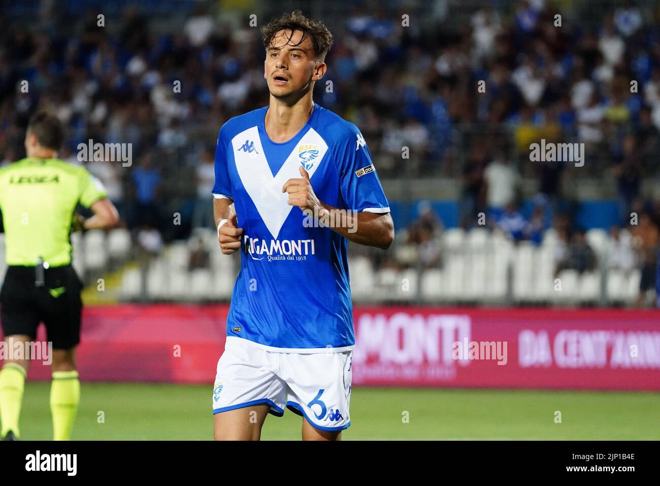 Brescia, Italien. 14. August 2022. Nicolas Galazzi (Brescia FC) während des Spiels Brescia Calcio gegen FC Sudtirol, Italienischer Fußball Serie B in Brescia, Italien, August 14 2022 Quelle: Independent Photo Agency/Alamy Live News Stockfoto