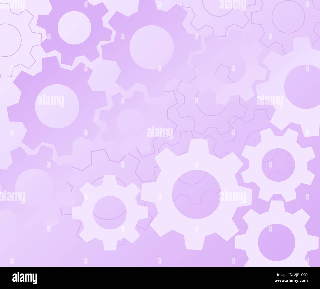 Violette, verschwommene abstrakte Textur mit Zahnradformen Stock Vektor