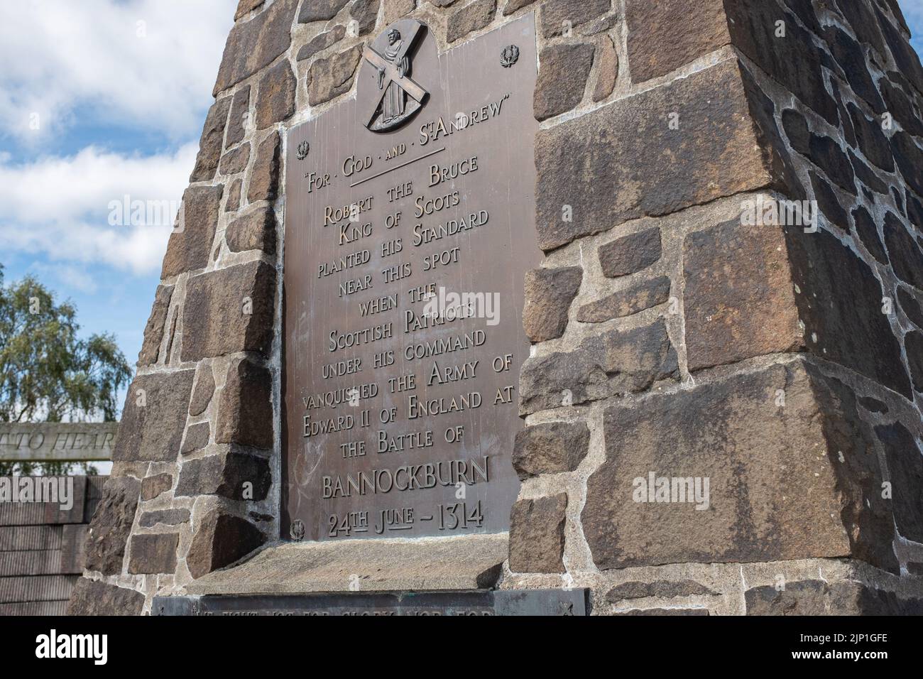 Ort der Schlacht von Bannockburn Stockfoto