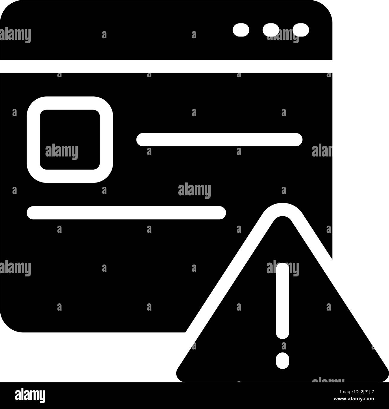 Website-Fehler: Schwarzes Glyphensymbol Stock Vektor