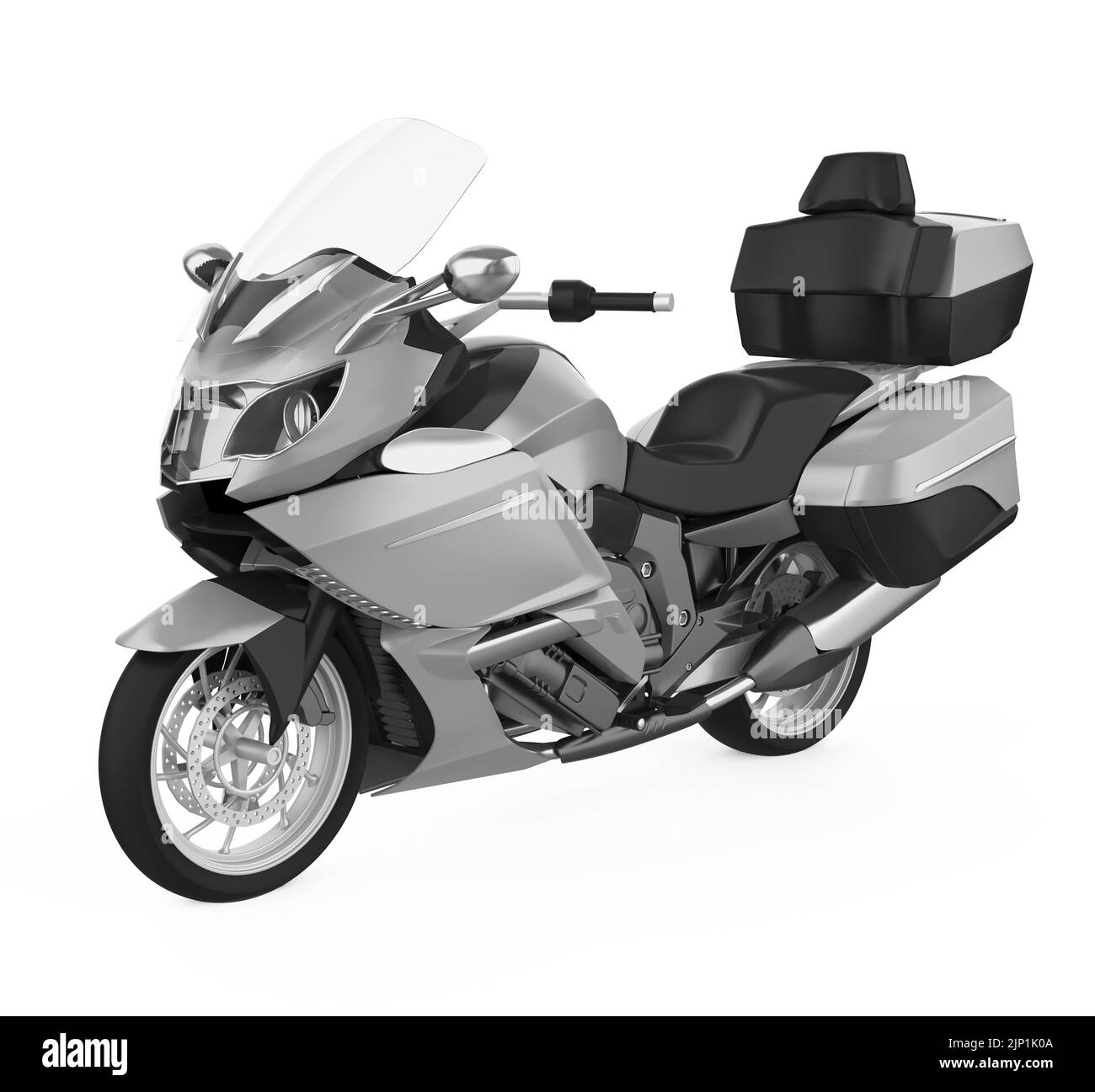 Motorrad isoliert auf weißem Hintergrund Stockfoto