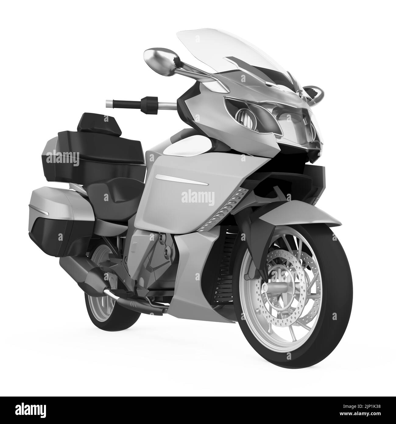 Motorrad isoliert auf weißem Hintergrund Stockfoto