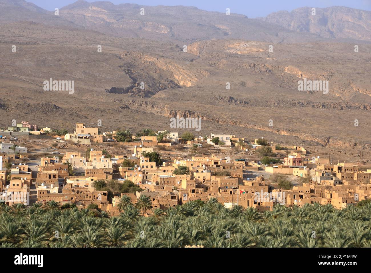 Blick über die historische Stadt Al Hamra im Oman, Asien, Arabische Halbinsel Stockfoto