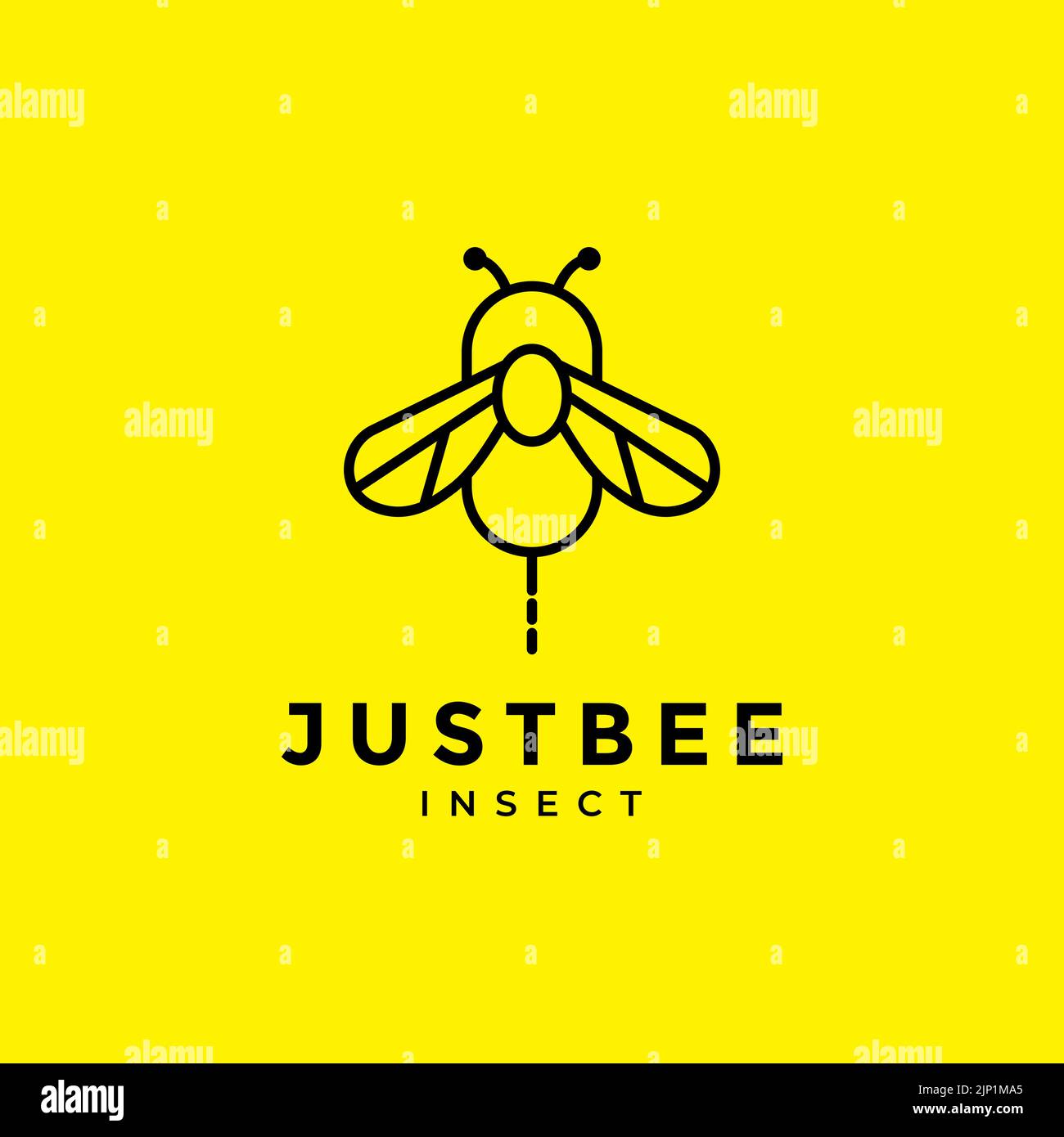 Geometrisches Honigbienen-Logo Stock Vektor