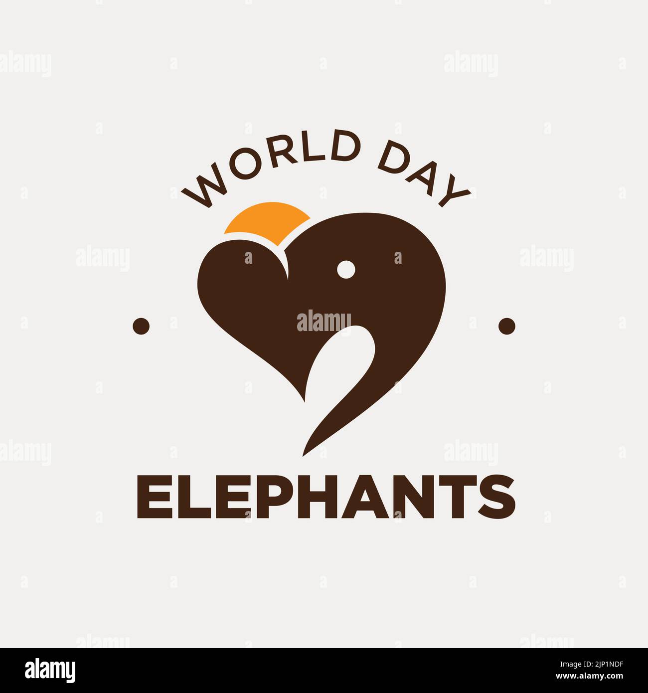 World Elephant Day August 12 Vorlage Hintergrund. Vektorgrafik EPS.8 EPS.10 Stock Vektor