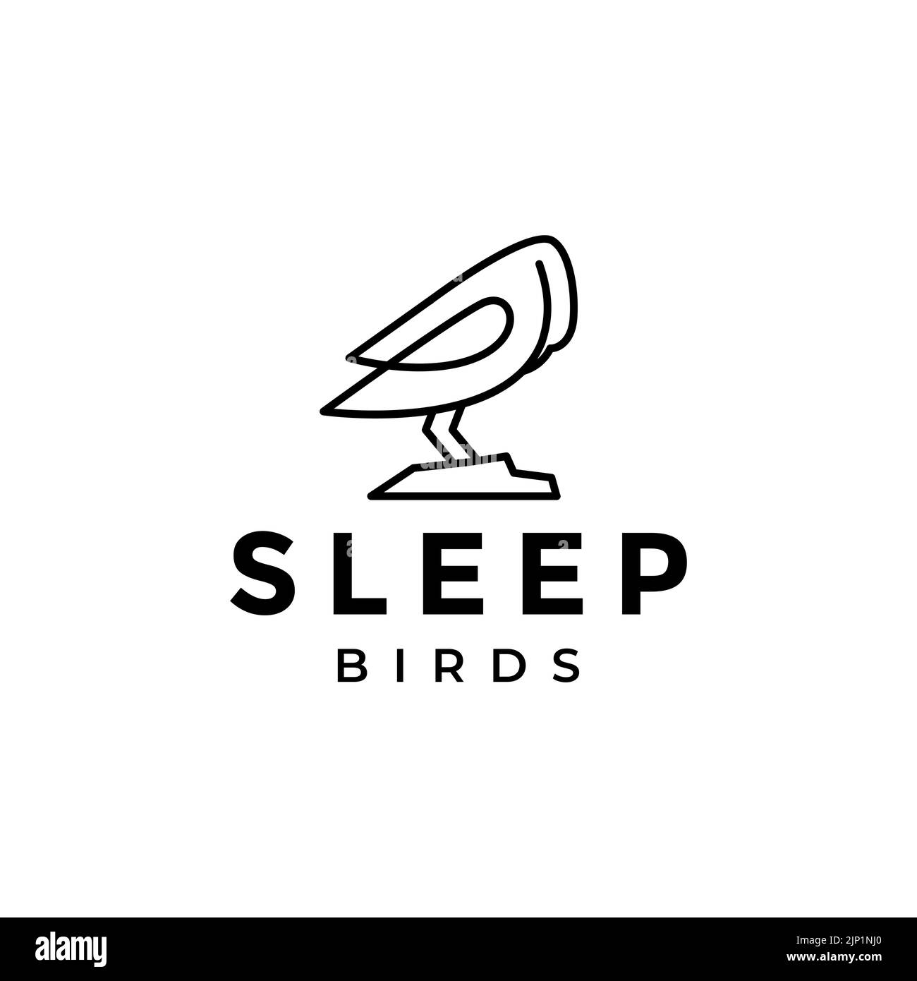 Eagle Sleep Bird Logo-Design Stock Vektor