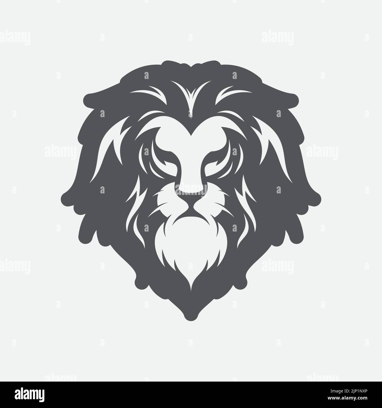 Dreadlocks Lion Kopf Silhouette Design Hintergrund. Vektorgrafik EPS.8 EPS.10 Stock Vektor