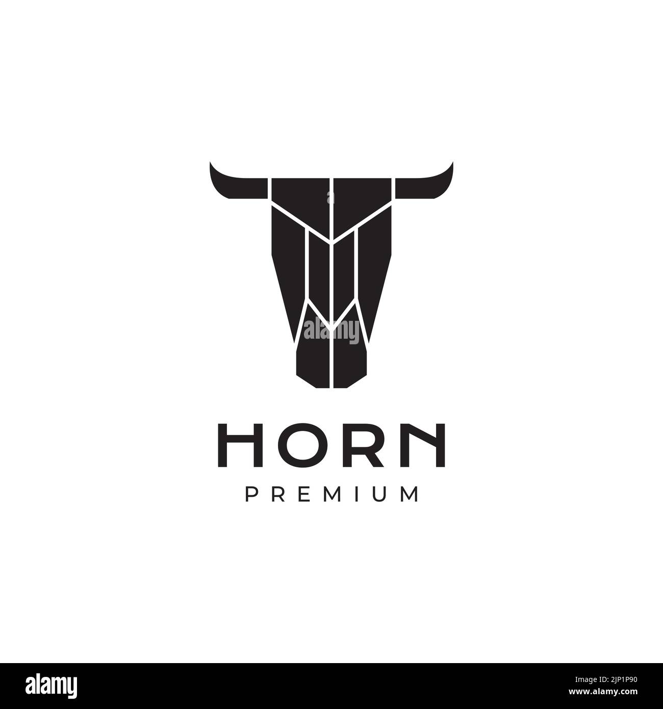 Kopf Polygon Vieh Logo-Design Stock Vektor