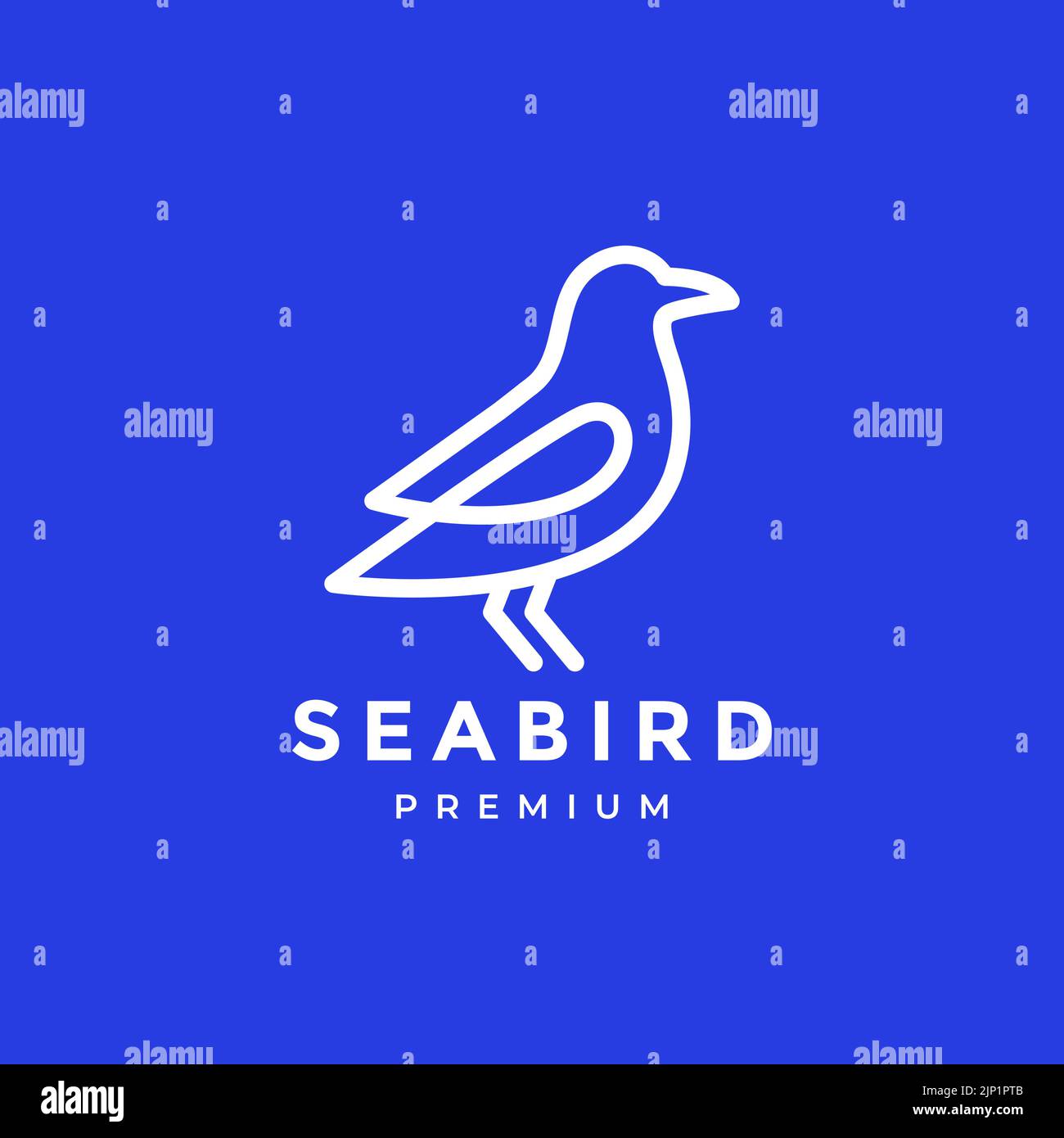 Modernes Design mit Seevögel-Logo Stock Vektor