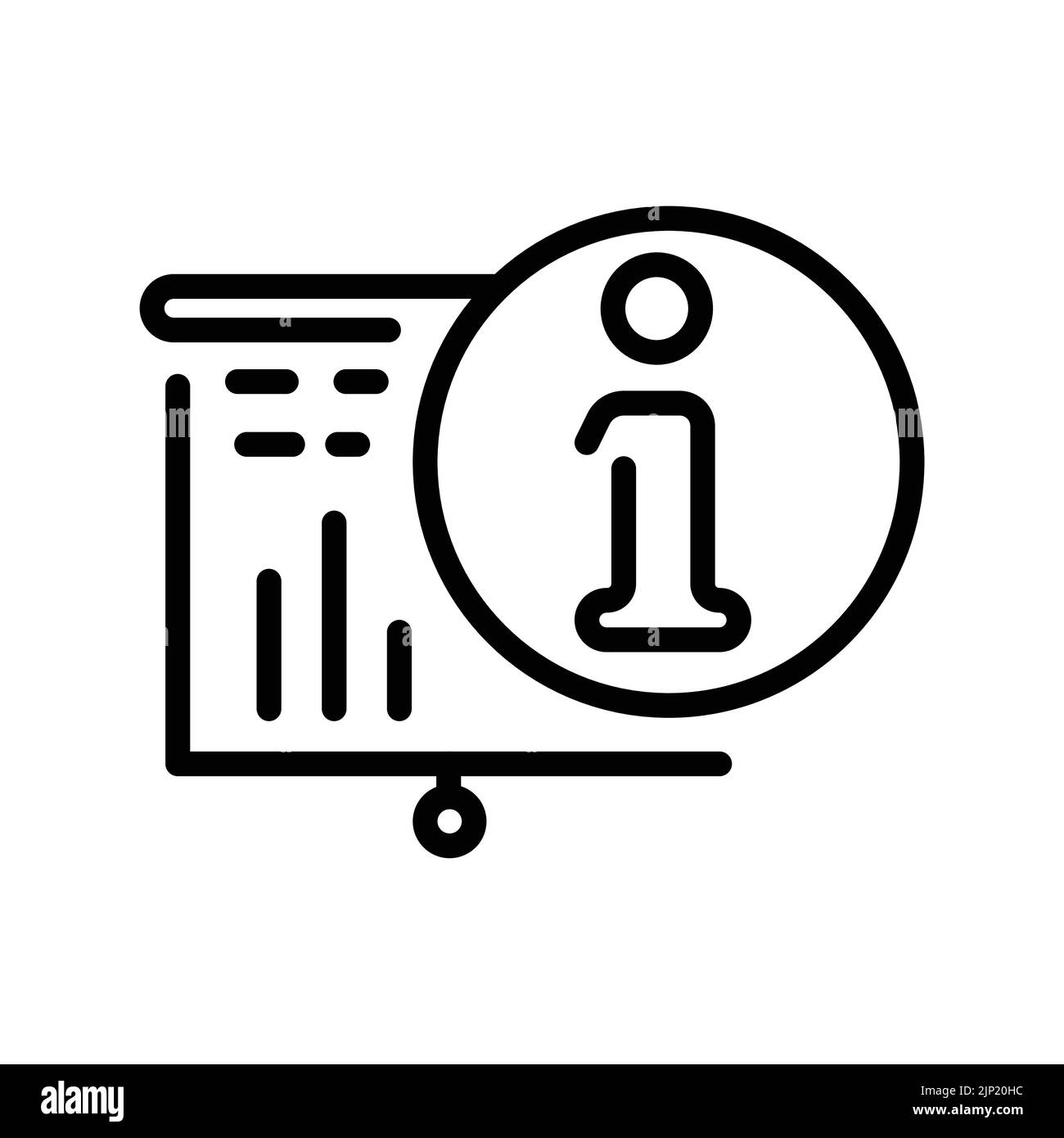 Symbol der Informationszeile. Selbstentwicklung Stock Vektor