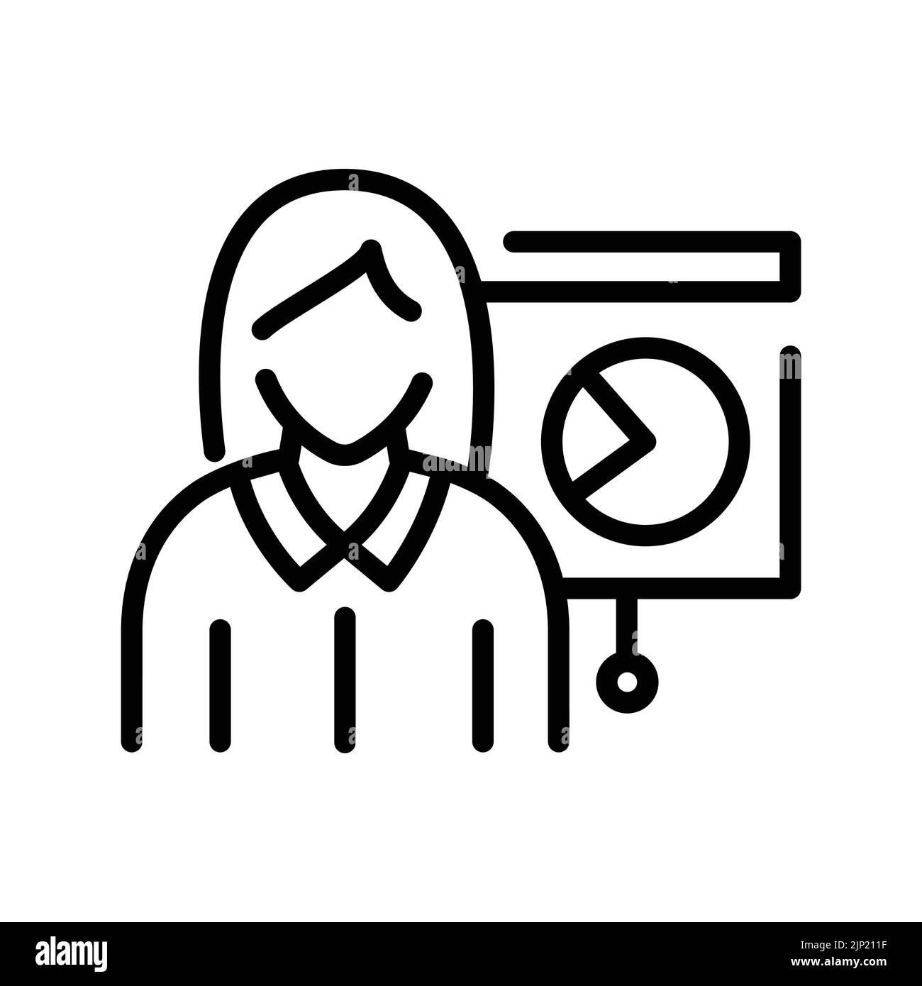 Symbol für die Lehrerlinie. Selbstentwicklung Stock Vektor