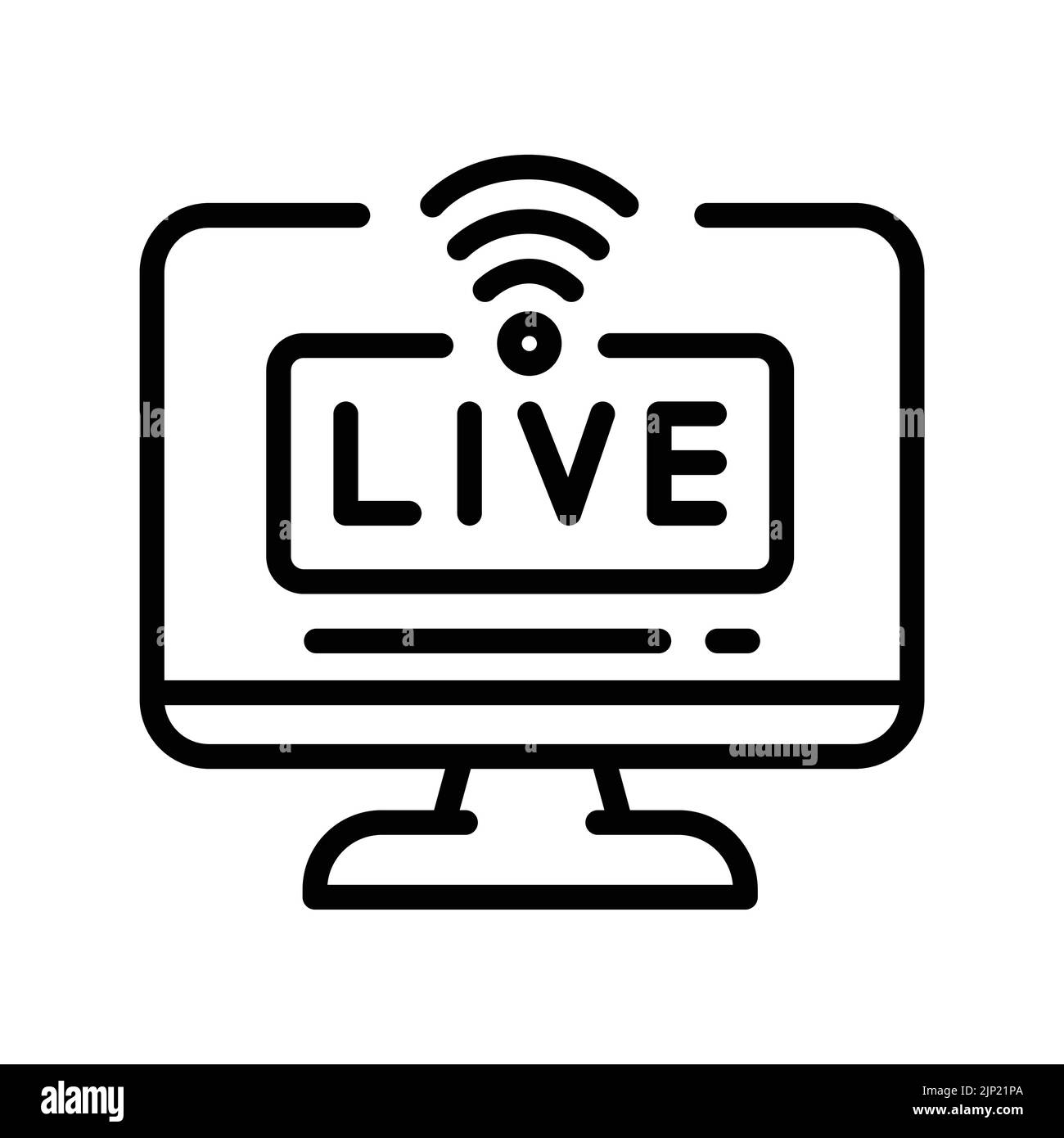 Symbol für die Live-Streaming-Leitung. Online-Werbeaktion Stock Vektor