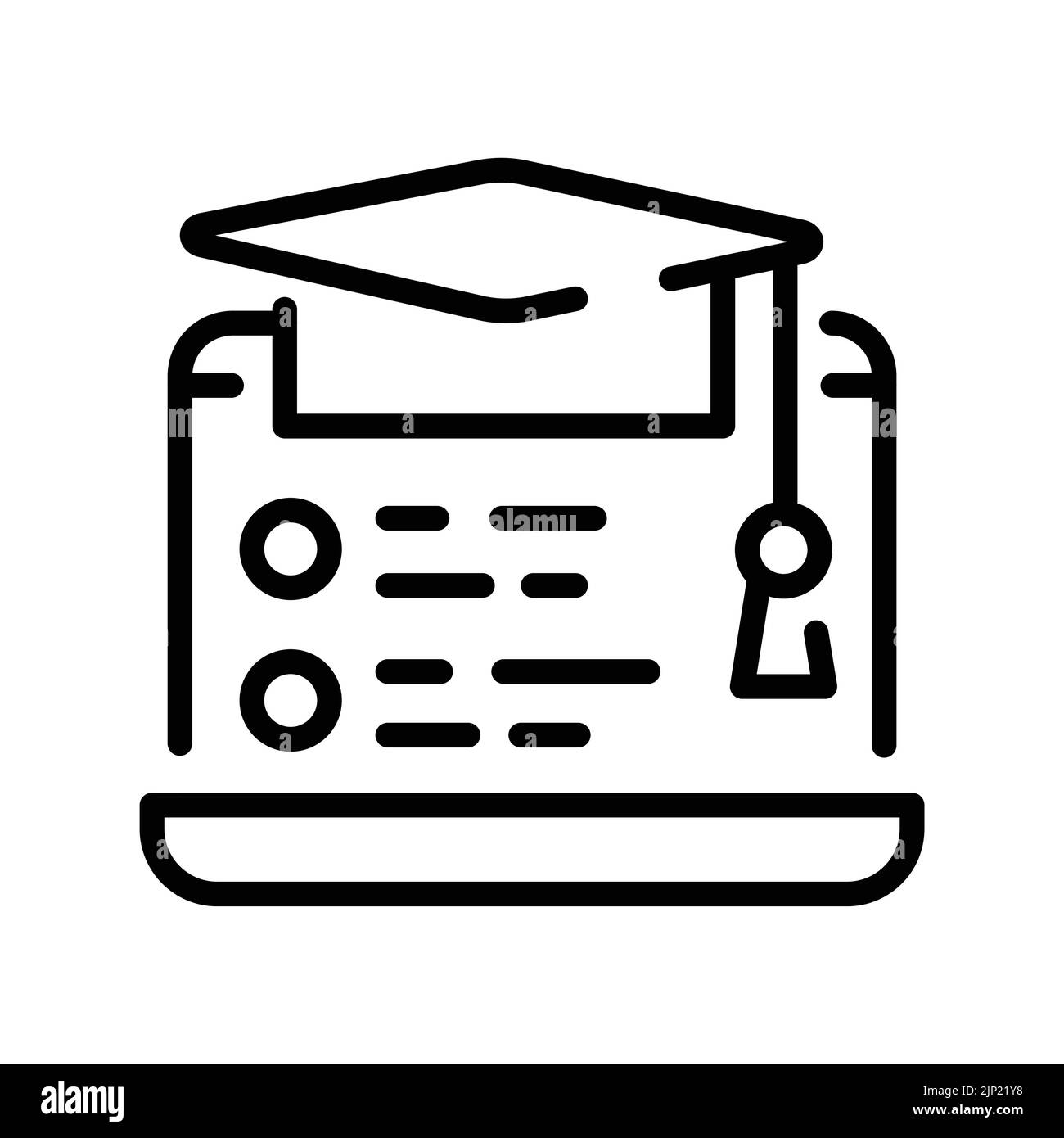 Symbol für die Streaming-Trainingslinie. Online-Werbeaktion Stock Vektor