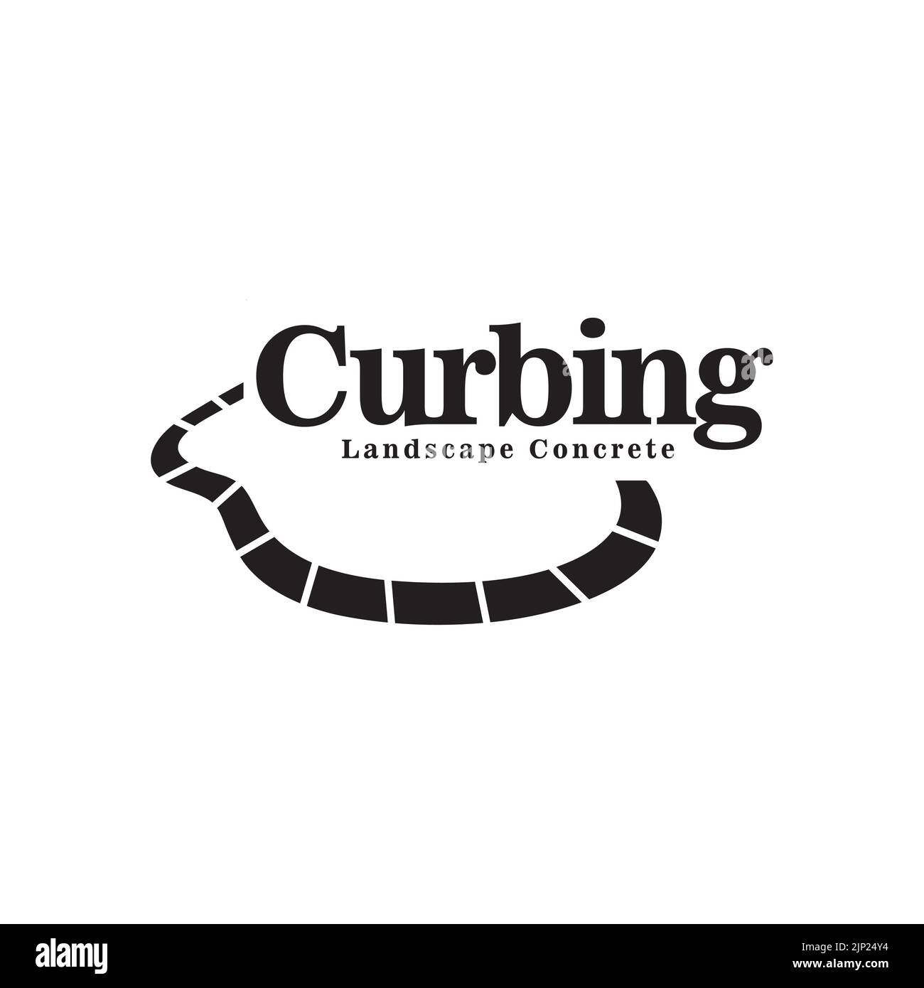 Zurückhaltung Beton Landschaft Vektor-Illustration Logo-Design, einfach, Icon-Vorlage Stock Vektor