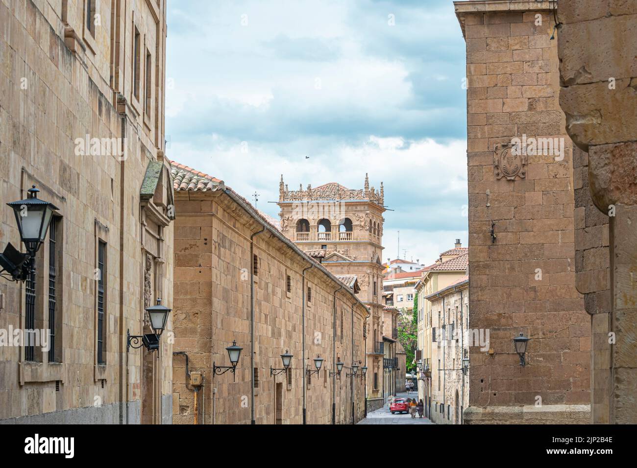 Das Viertel Calle de la Compania in Salamanca, Spanien Stockfoto