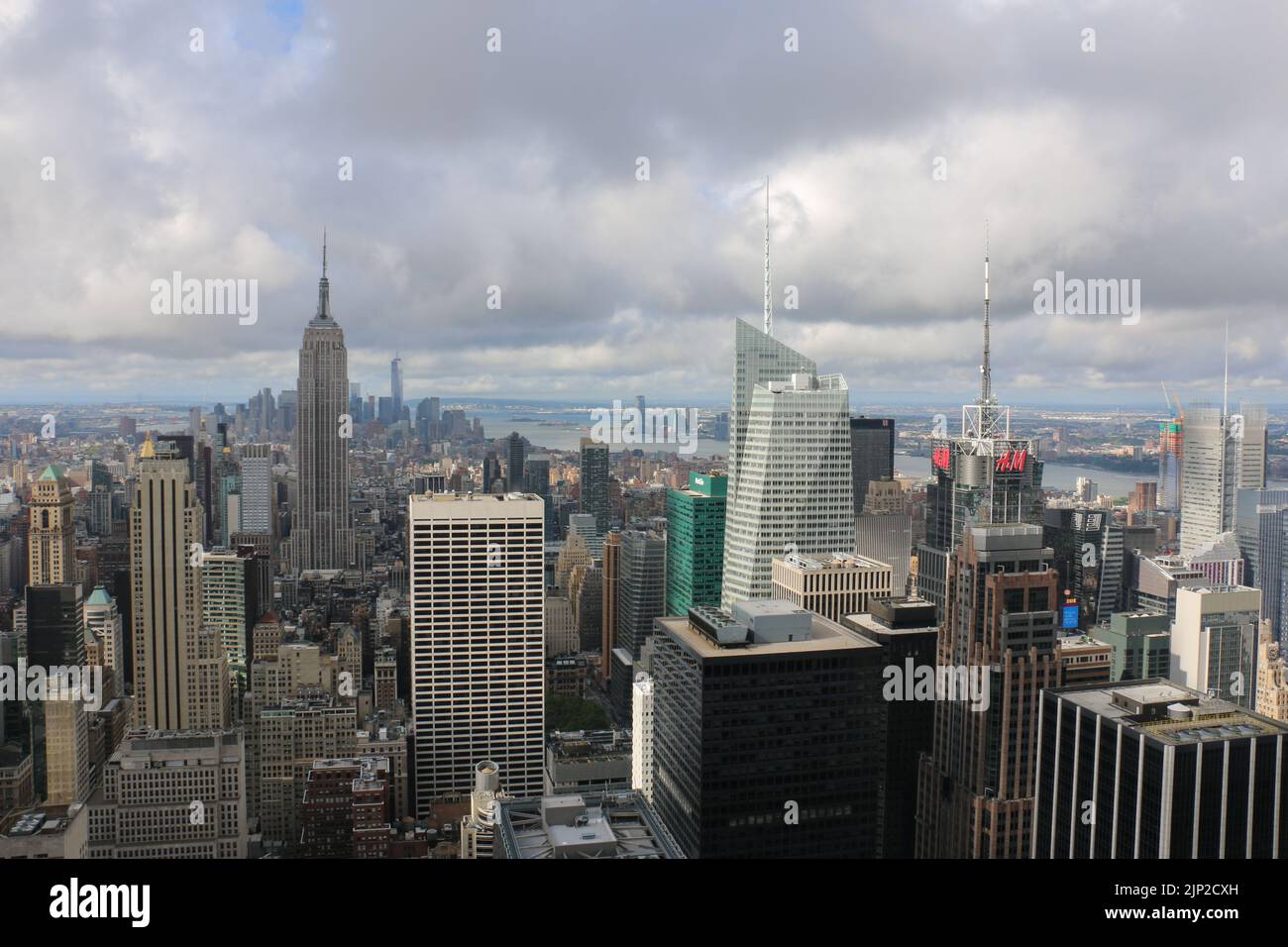 Eine wunderschöne Stadtansicht von New York City von Top of the Rock, USA Stockfoto