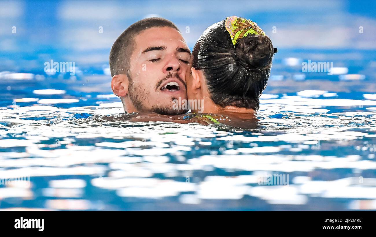 ITALIEN, MINISINI Giorgio / RUGGIERO LucreziaMixed Duet Tech Final Artistic Swimming Roma, 15/8/2022 Stadio Nicola Pietrangeli XXVI len European Championships Roma 2022 Foto Pasquale F. Mesiano / Deepbluemedia / Insidefoto Stockfoto