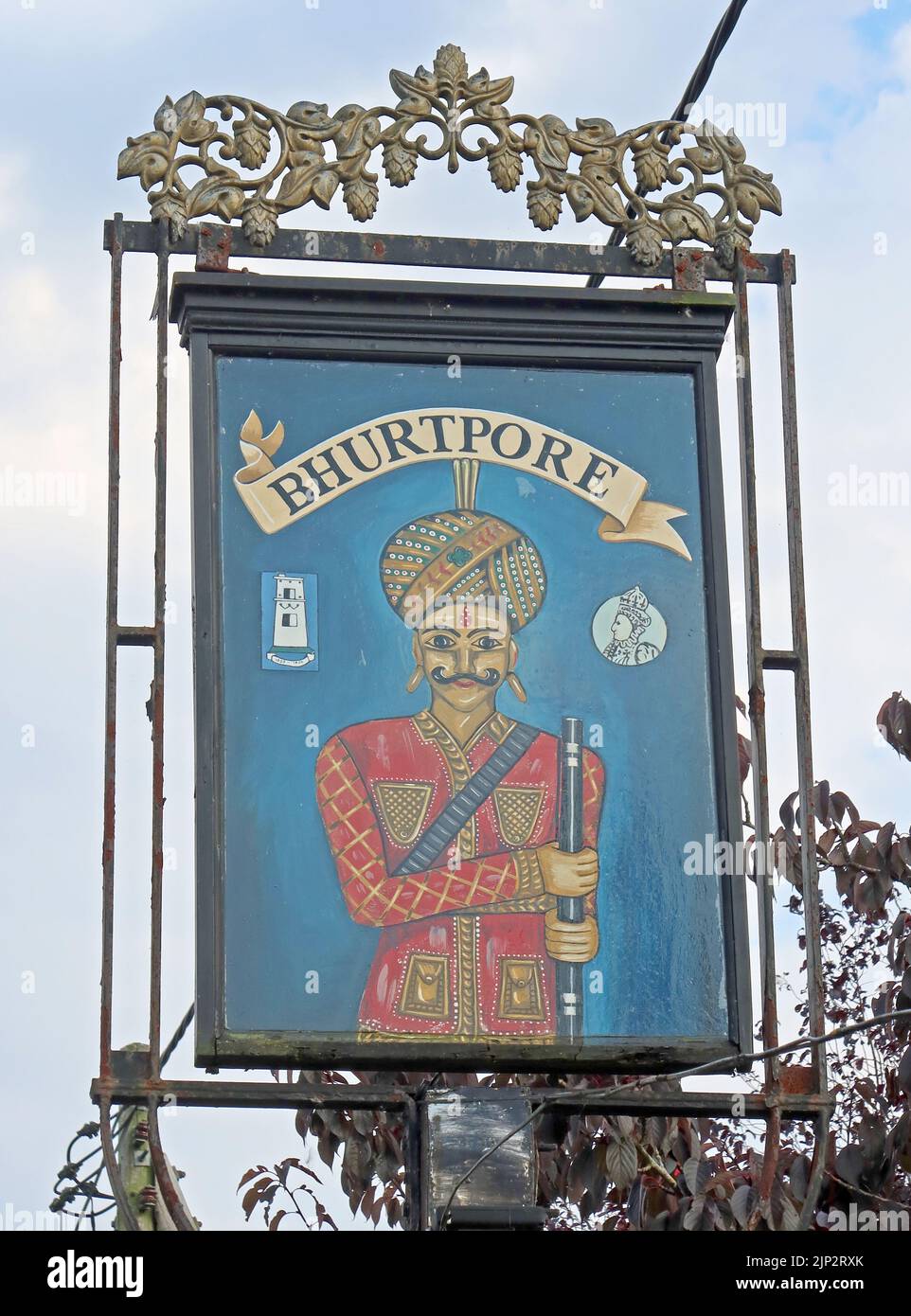 Bhurtpore Inn, Wrenbury Rd, Aston, Nantwich, Cheshire, England, Vereinigtes Königreich, CW5 8DQ - Schilder und CAMRA Real Ale - Craft-Bier und Cidre Stockfoto